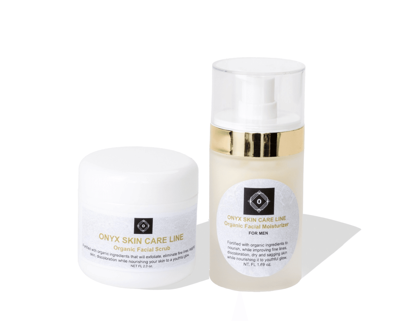 Anti-Acne Organic Two-Step System Facial Scrub and Moisturizer - For MEN-0