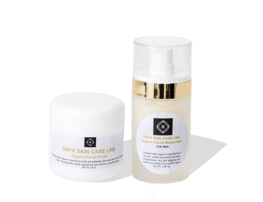 Anti-Acne Organic Two-Step System Facial Scrub and Moisturizer - For MEN-0